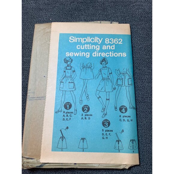 Simplicity 8362 Skirt Pantskirt Sewing Pattern 1970s 23" Waist uncut - Picture 1 of 5